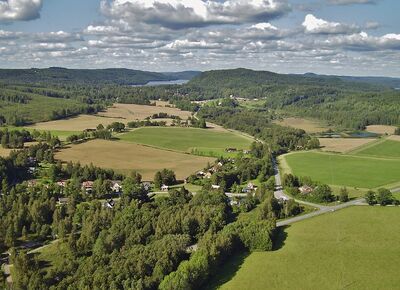 Flygbild över Fröskog