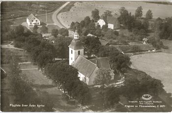 Åsbo kyrkby, flygfoto 1935