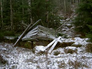 Östergötland-Åsbo-Åstugan 2 (Lindhult) Rester av lada 2008.jpg